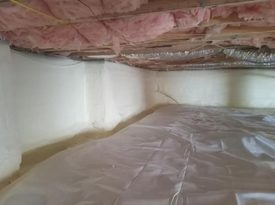 Crawl space encapsulation with closed-cell spray foam for Spray Foam Roofing Repair in Imperial