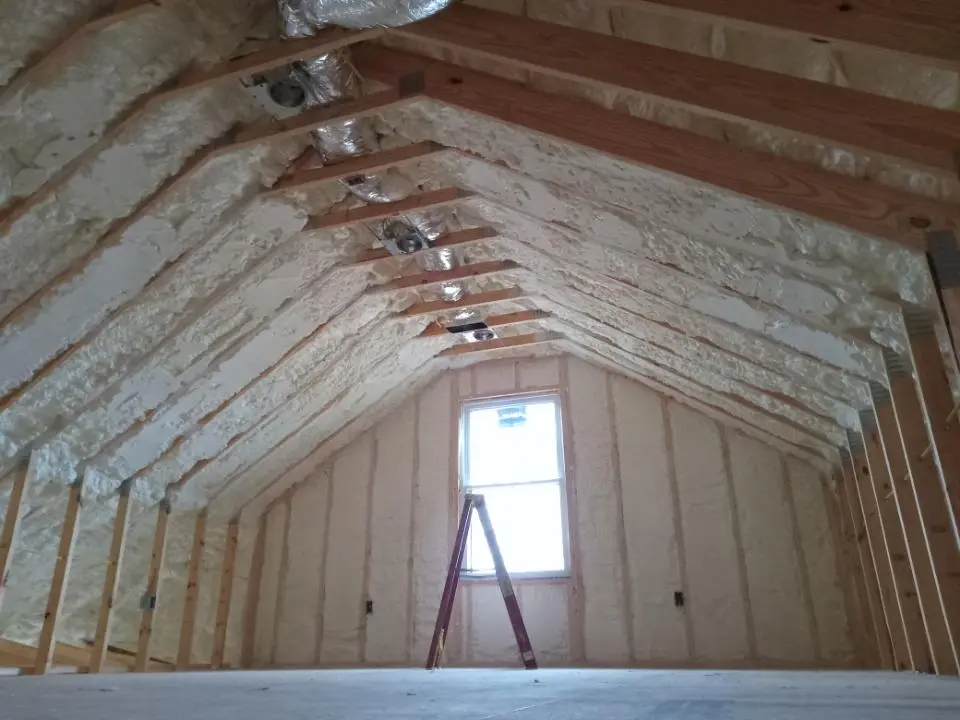 Spray foam roofing application for Crawl Space Insulation project in Imperial